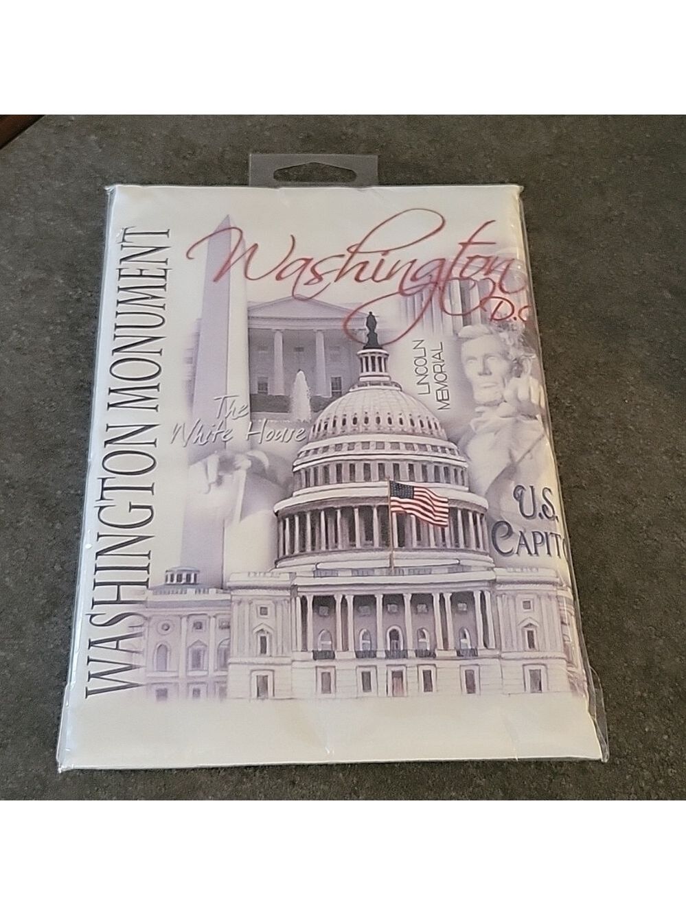 Washington, D.C., Souvenir Flour Sack Towel, 30" X 30", Vintage